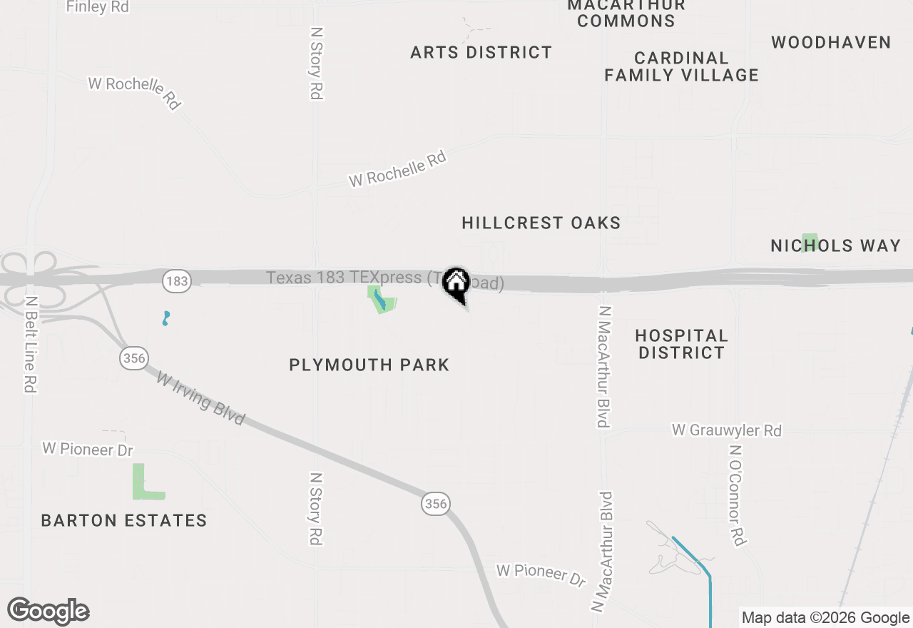 Map of 2010 William Brewster Street, Irving, TX 75061