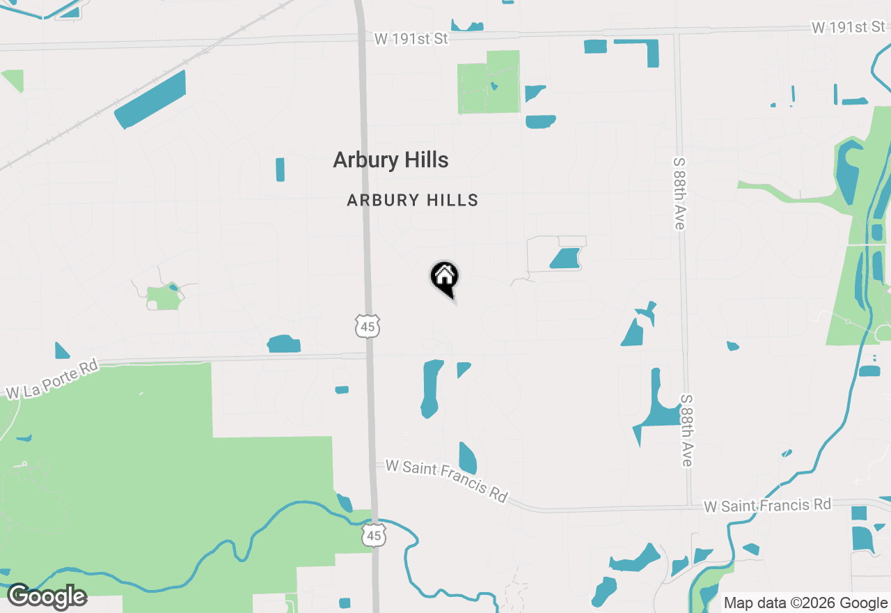 Map of 19758 Sunset Court, Tinley Park, IL 60487