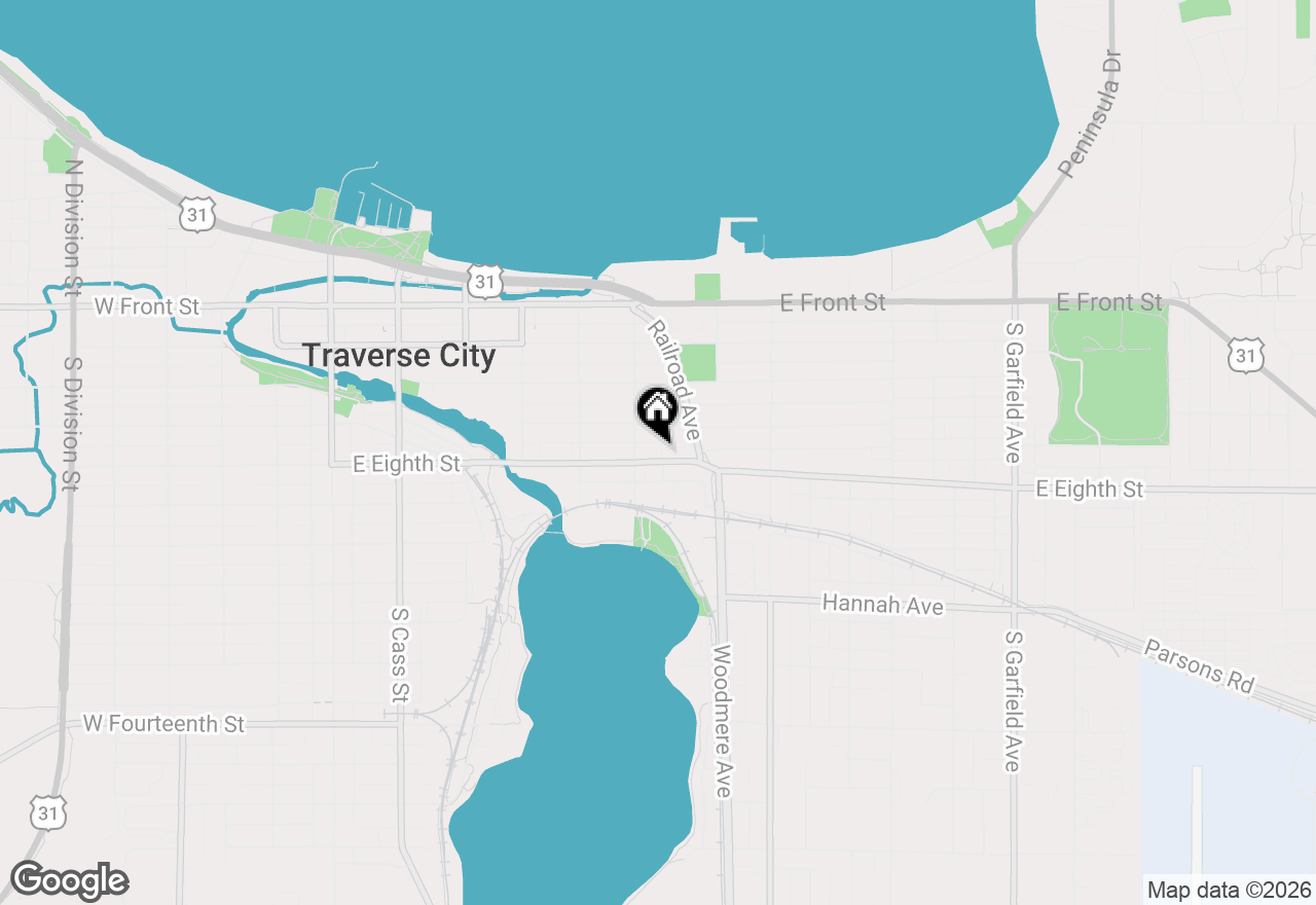 Map of 619 E Eighth Street, Traverse City, MI 49686
