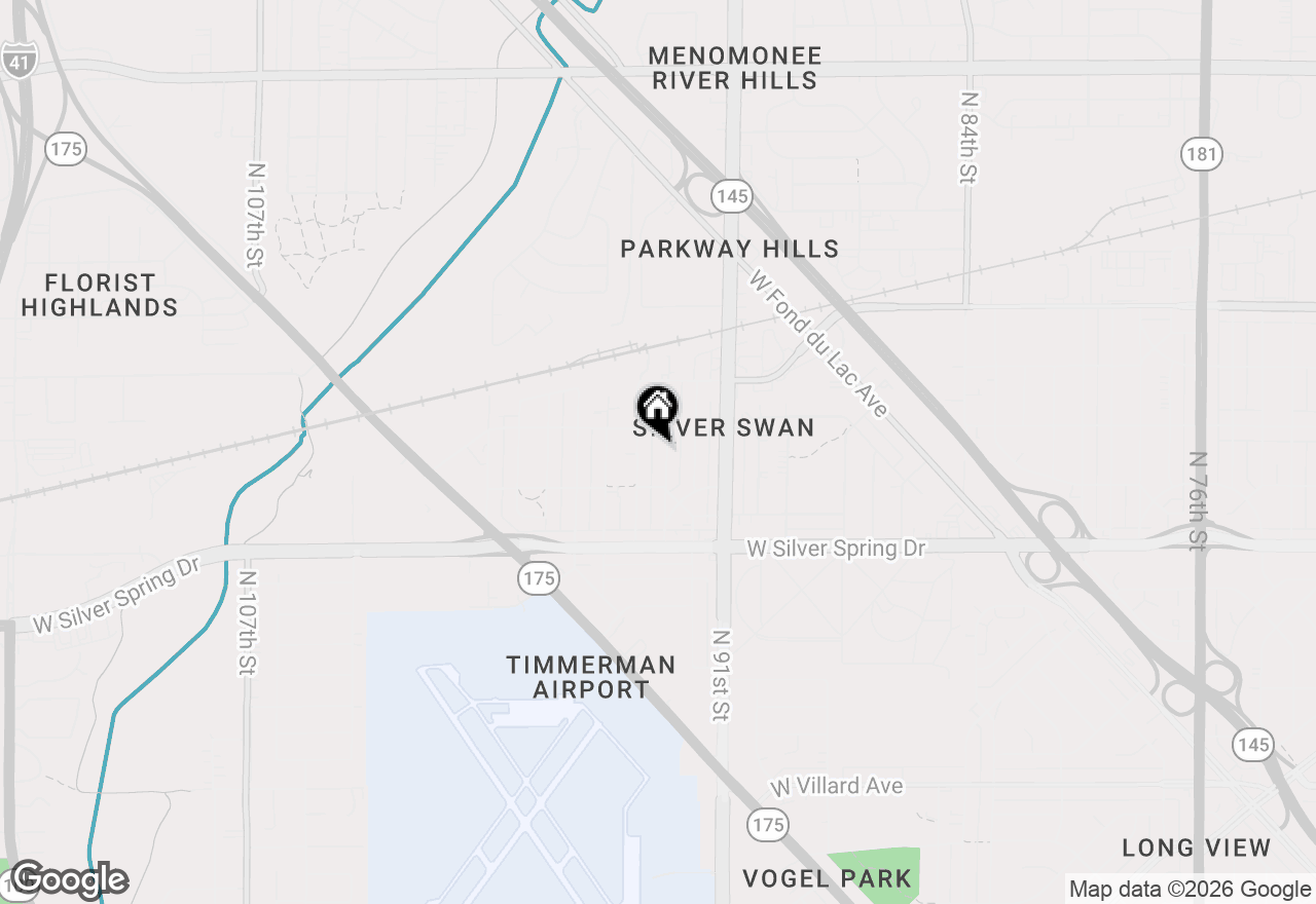 Map of 5747 N 93rd St #UPPER, Milwaukee, WI 53225