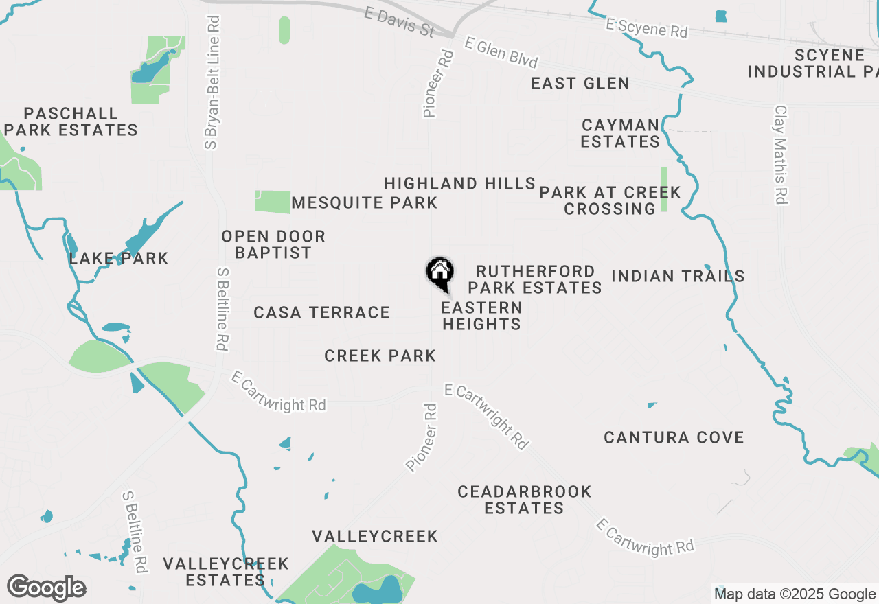 Map of 1230 Pioneer Road, Mesquite, TX 75149