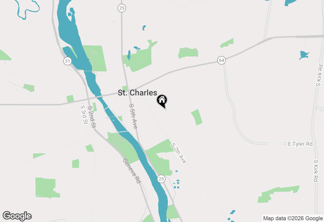 Map of 923 South Avenue, St. Charles, IL 60174