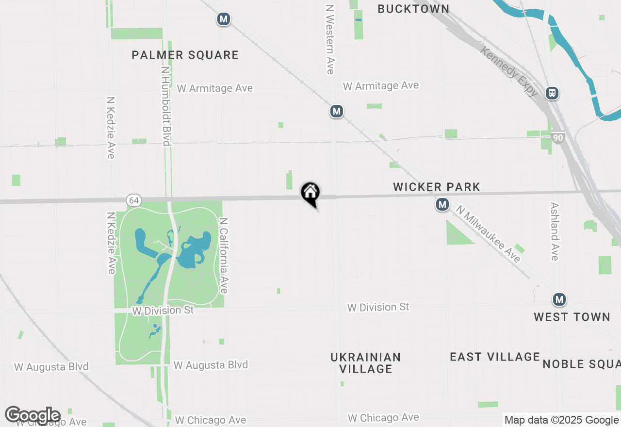 Map of 1525 N Campbell Avenue #1, Chicago, IL 60622