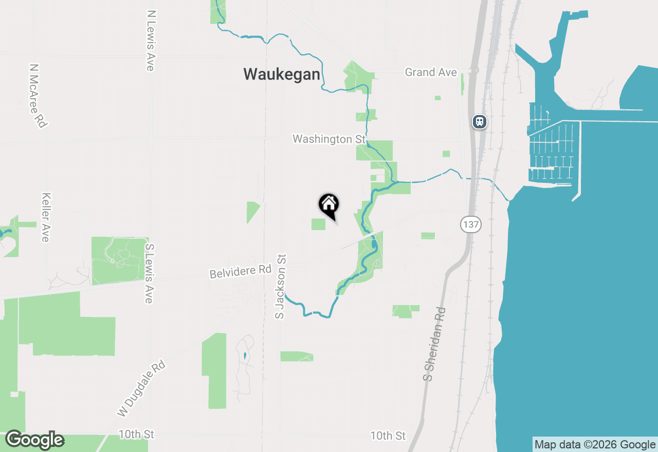 Map of 329 Powell Avenue, Waukegan, IL 60085