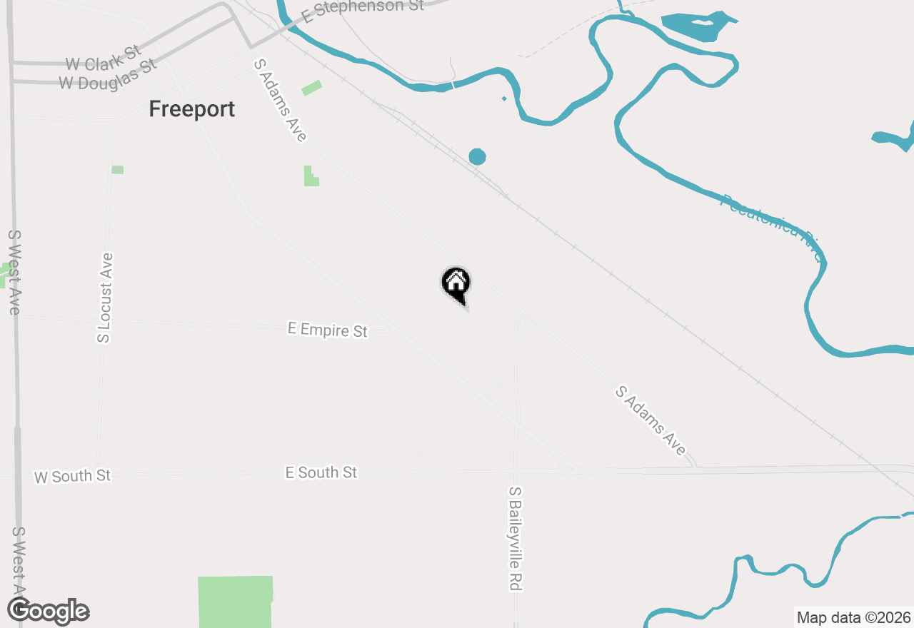 Map of 827 E Garden Street, Freeport, IL 61032