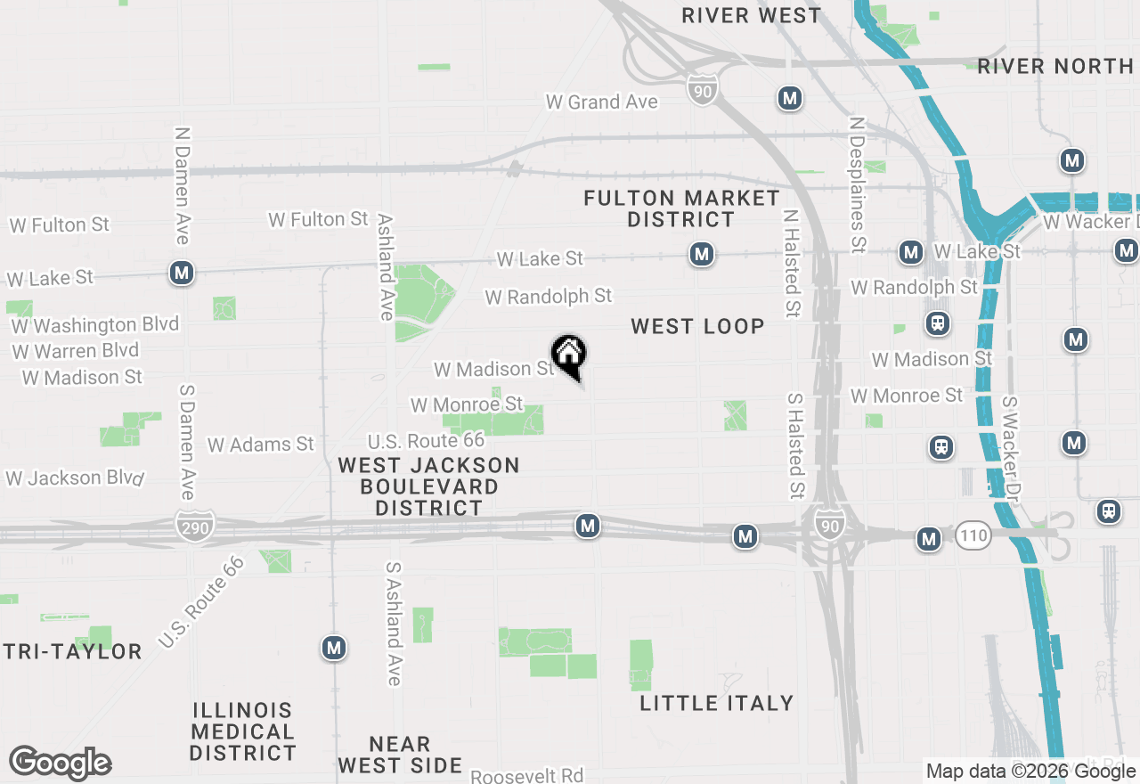 Map of 1228 W Monroe Street #506, Chicago, IL 60607