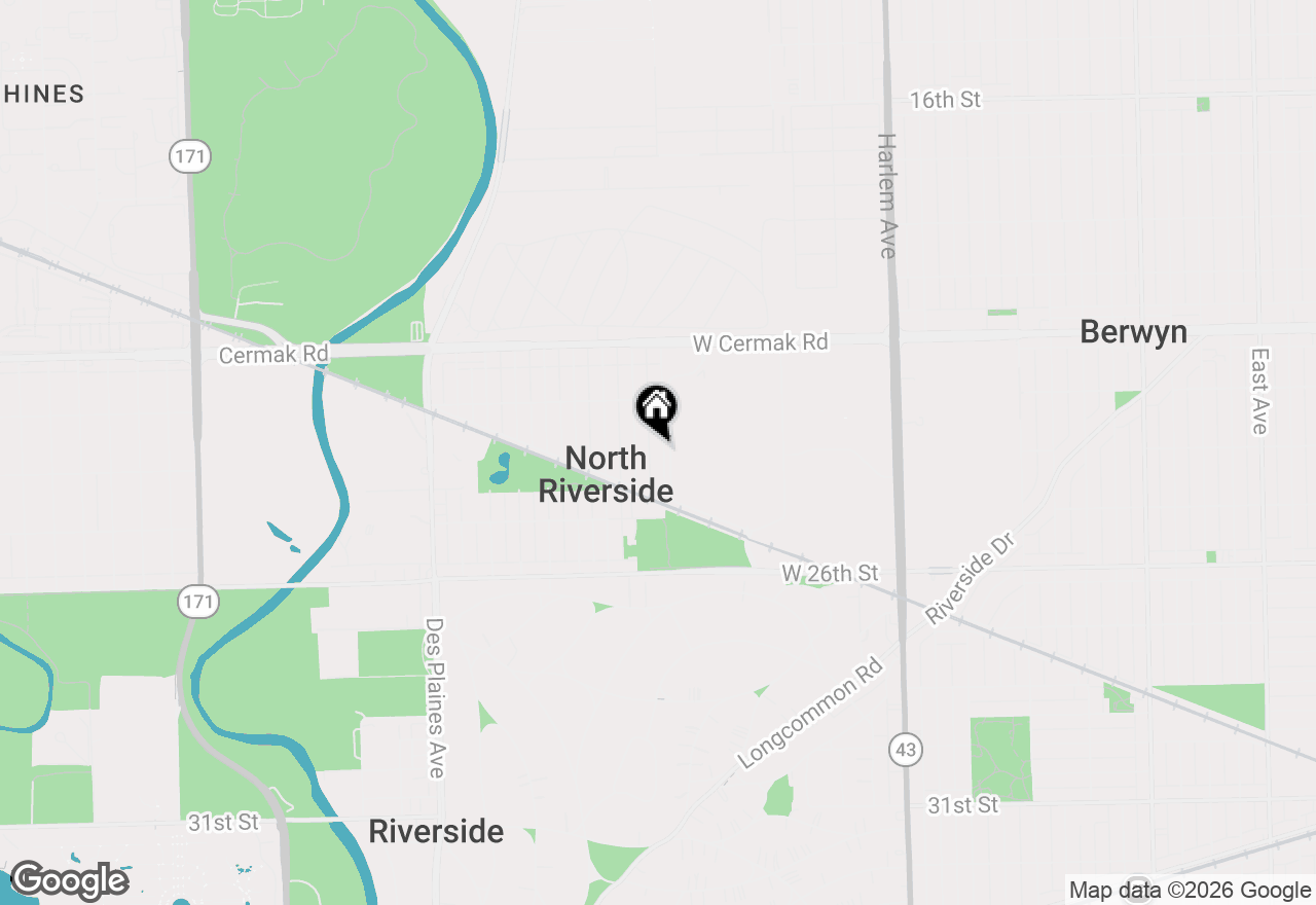 Map of (Address confidential), North Riverside, Illinois 60546