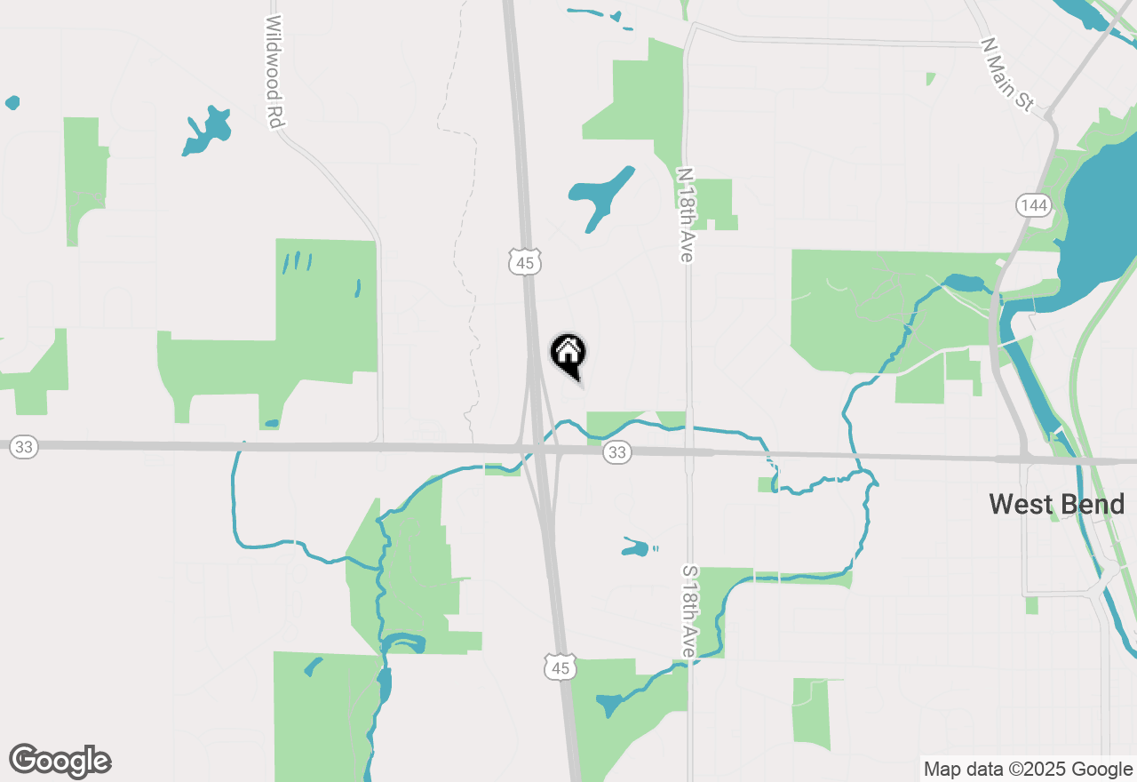 Map of 513 Mulberry Dr W, West Bend, WI 53090