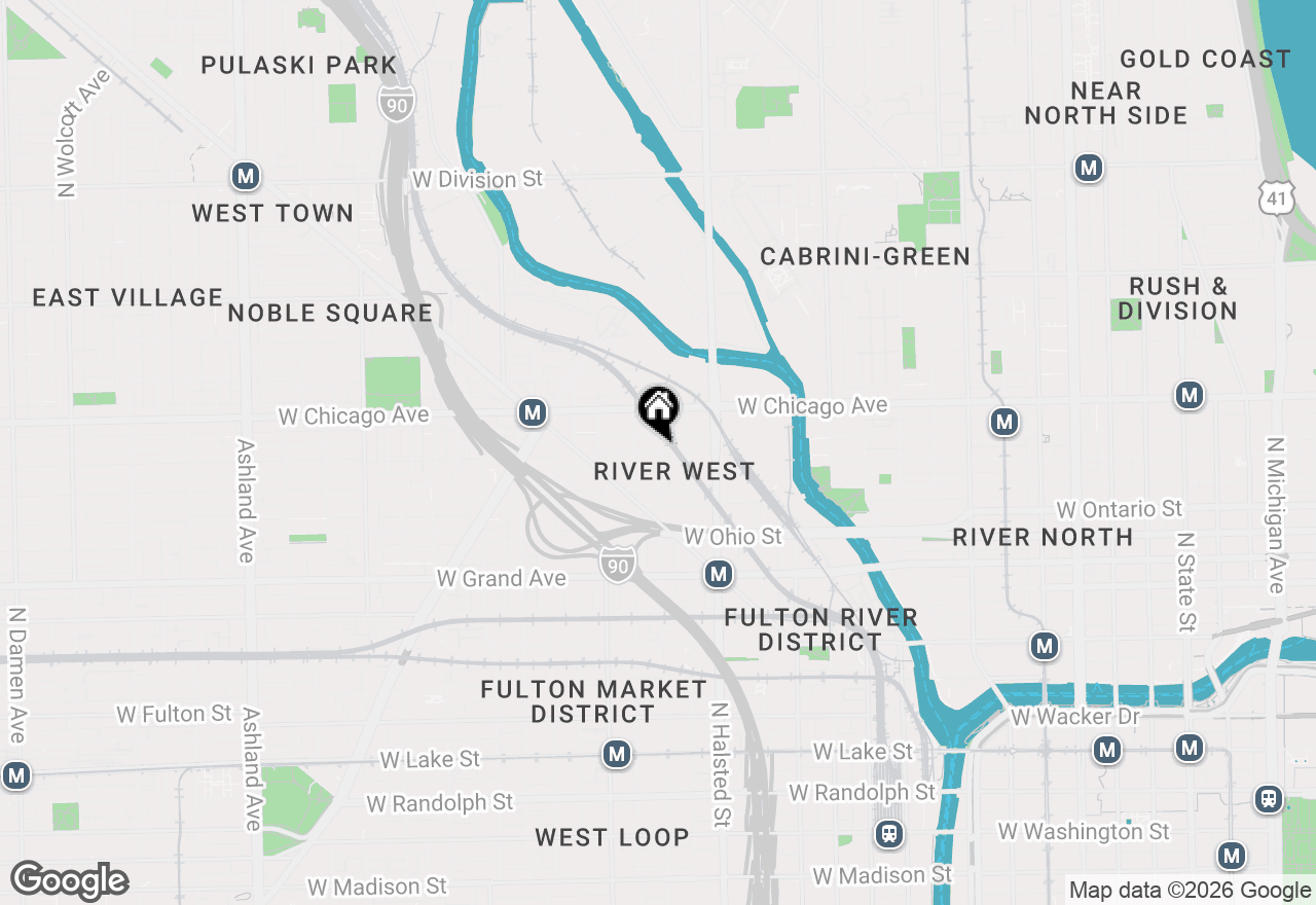 Map of 693 N Peoria Street #2N, Chicago, IL 60642