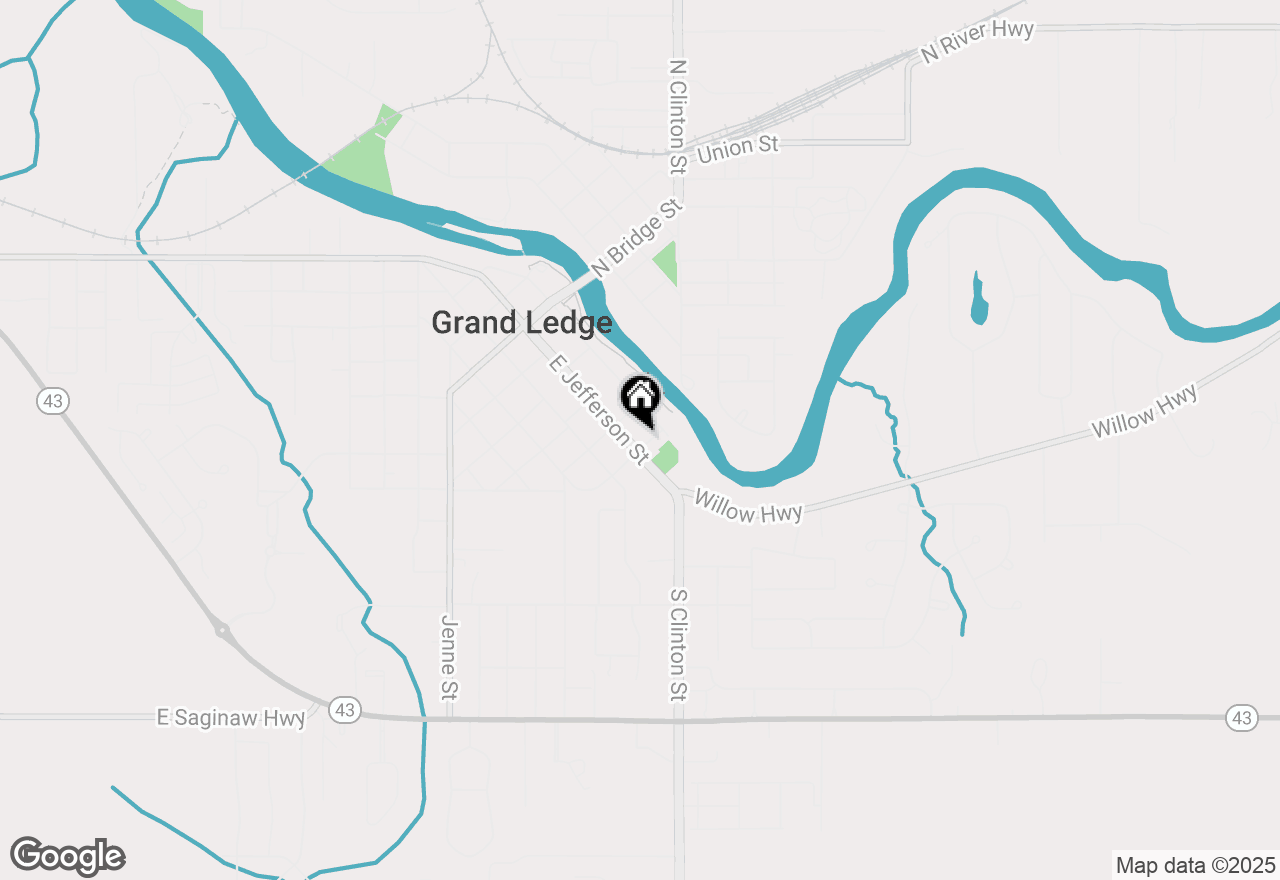 Map of 527 E Jefferson Street, Grand Ledge, MI 48837