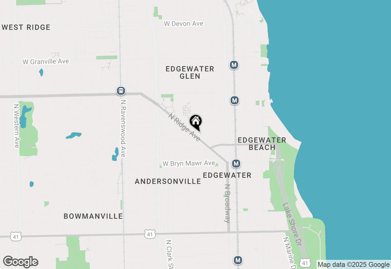 Map of 5741 N Ridge Avenue #1, Chicago, IL 60660