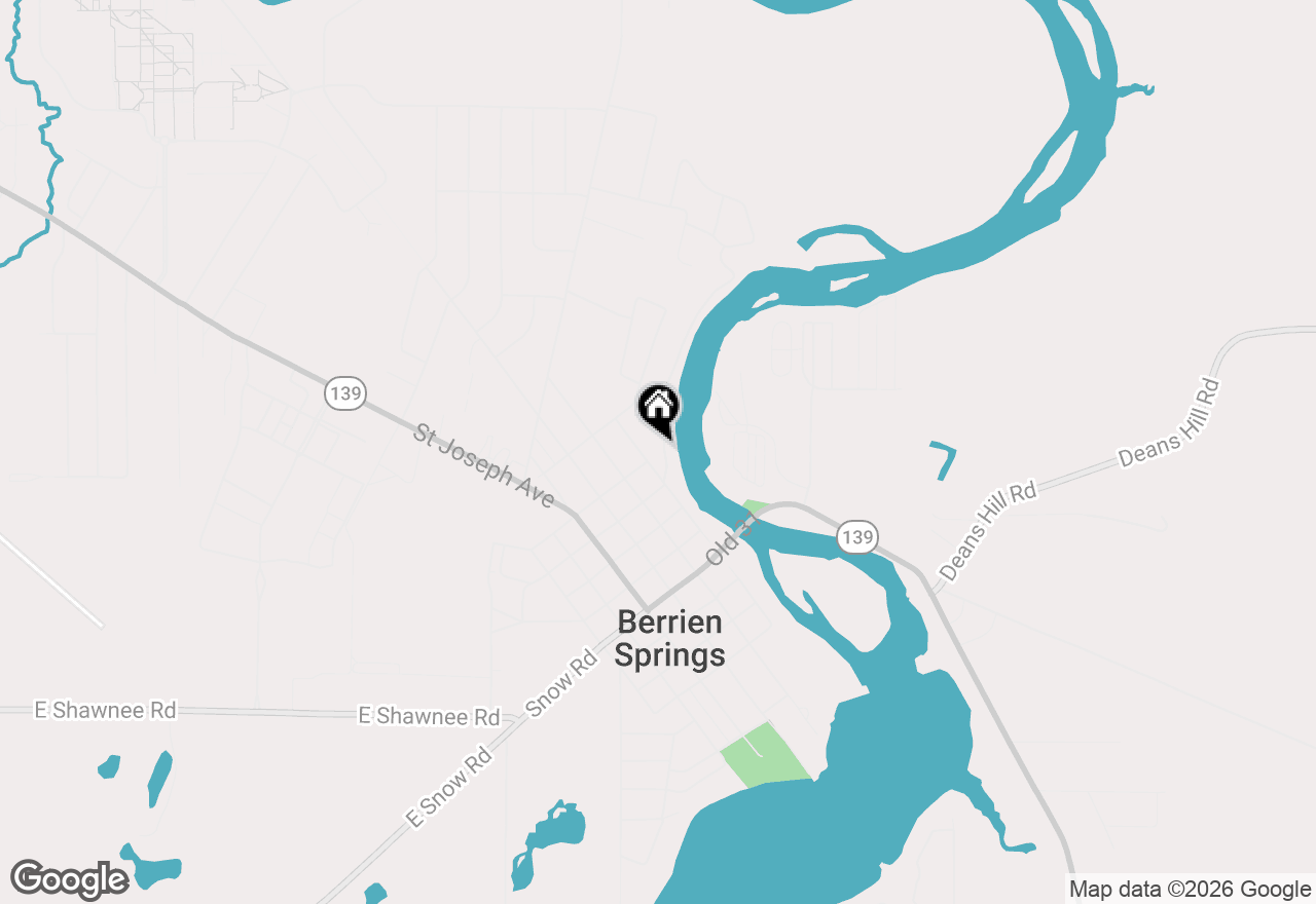 Map of 410 N Bluff Street, Berrien Springs, MI 49103