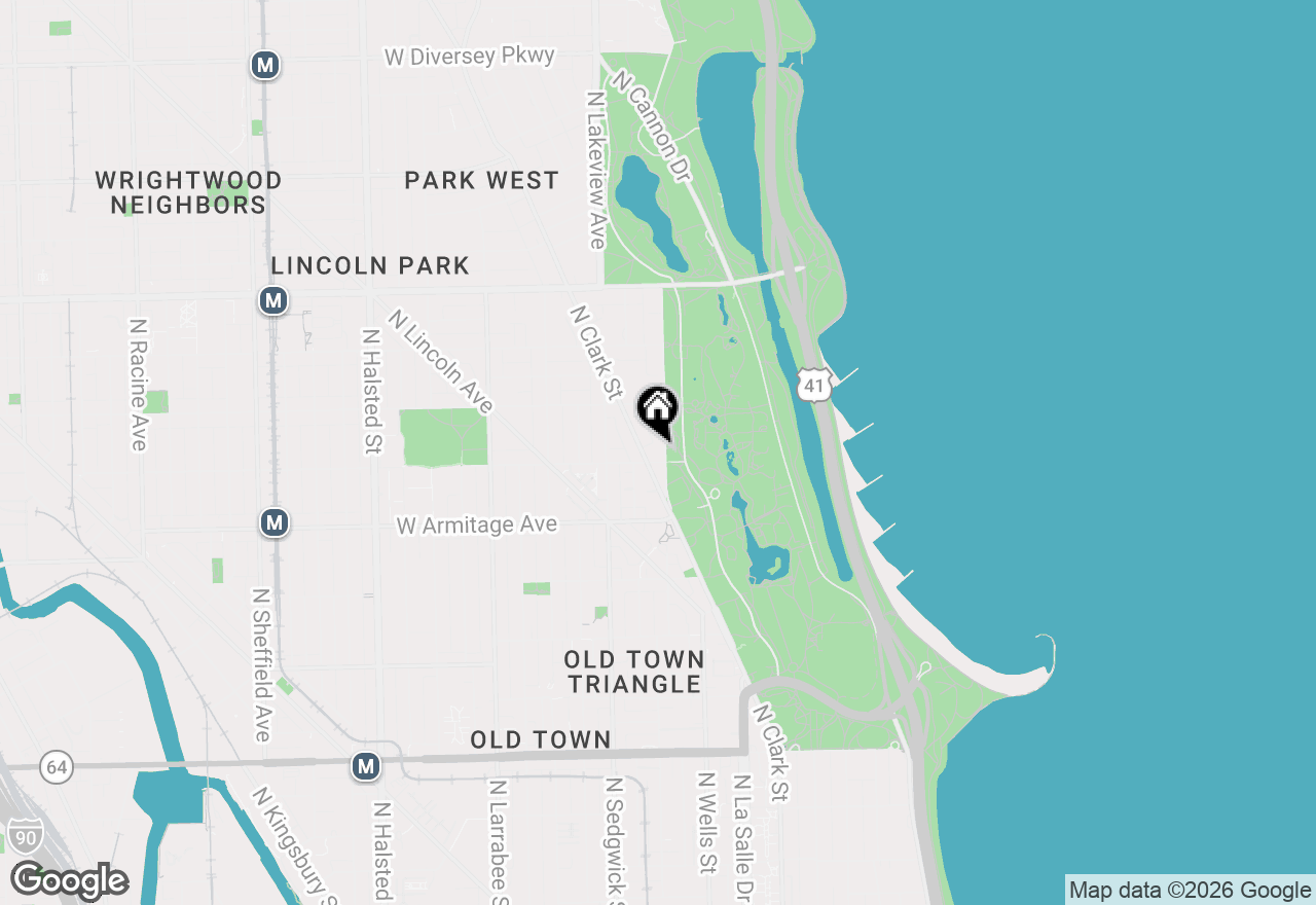 Map of 2100 N Lincoln Park West #5DN, Chicago, IL 60614