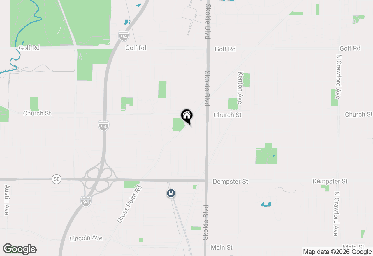 Map of 9115 N Gross Point Road, Skokie, IL 60077