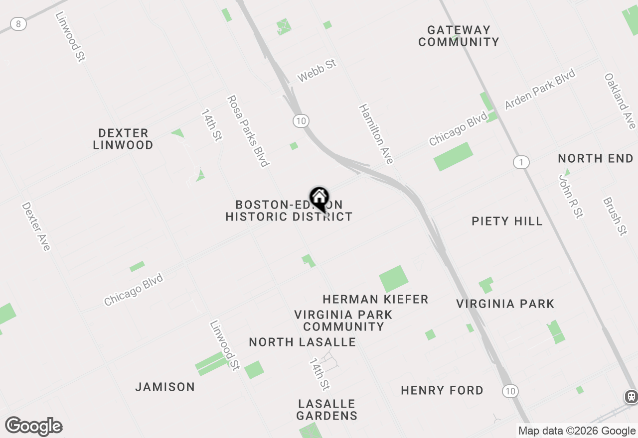 Map of 1659 Longfellow Street, Detroit, MI 48206