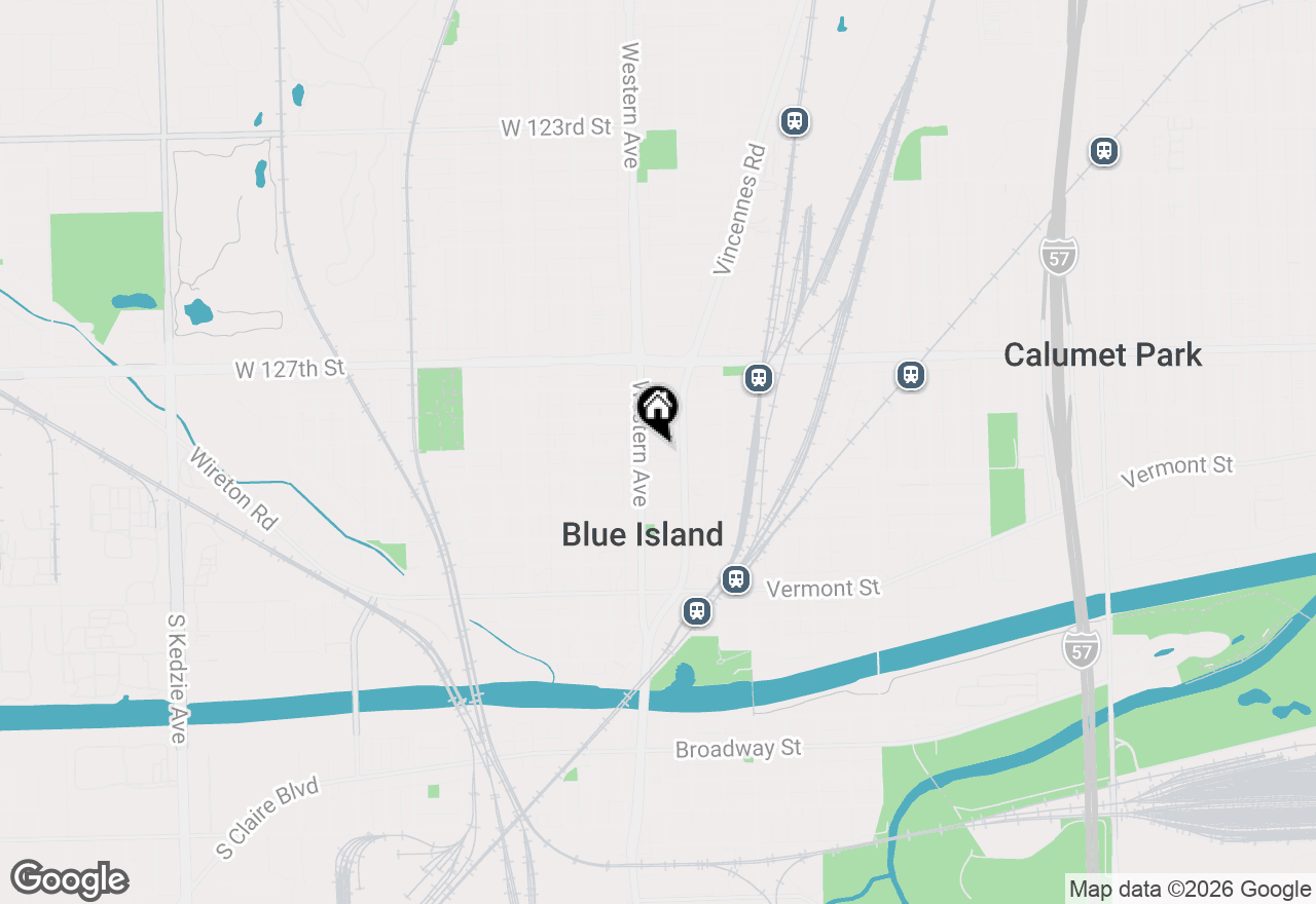 Map of 2347 Walnut Street, Blue Island, IL 60406