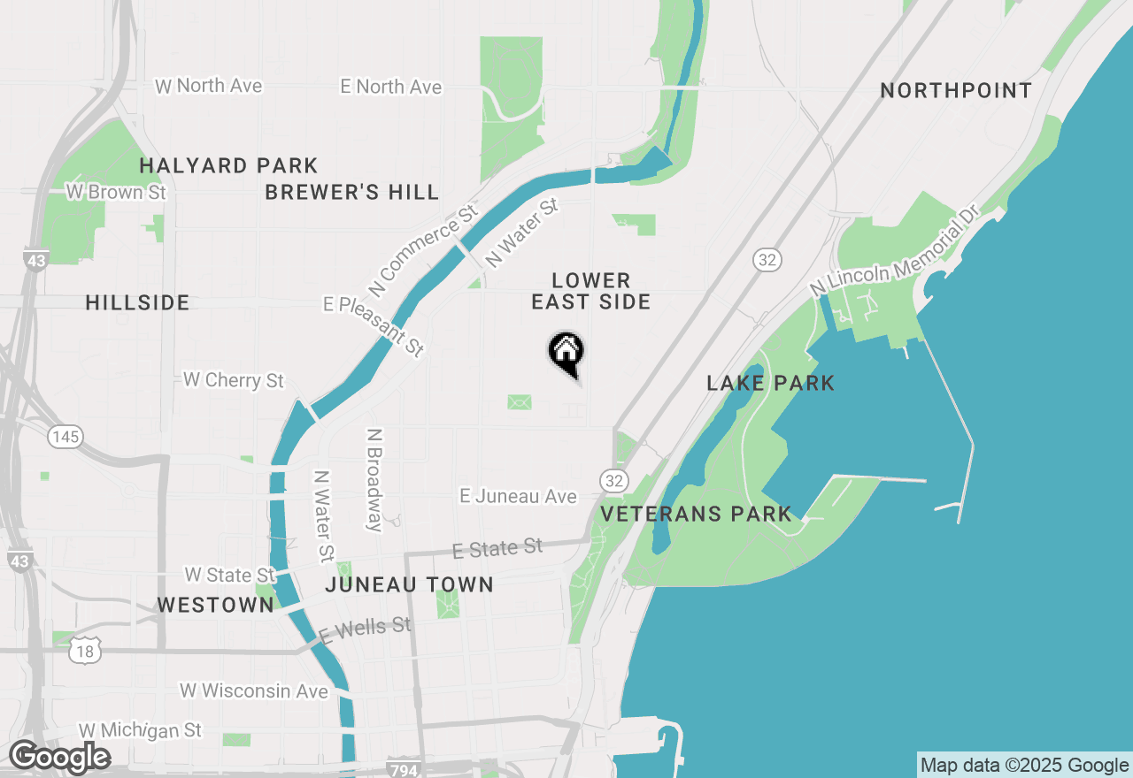 Map of 1008 E Lyon St #1008, Milwaukee, WI 53202