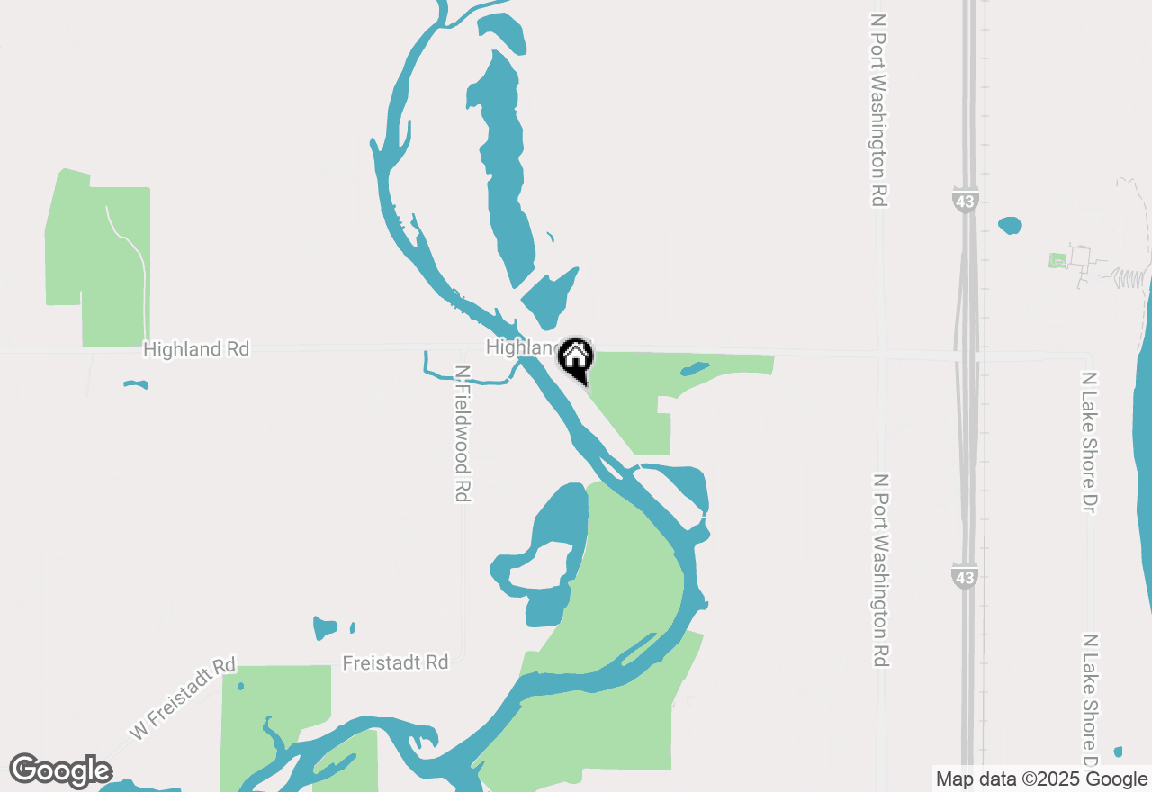Map of 12707 N East Shoreland Dr, Mequon, WI 53092