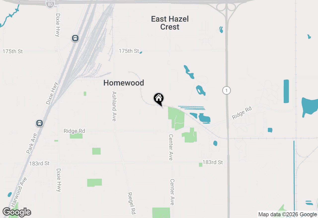 Map of 17915 Hood Avenue, Homewood, IL 60430