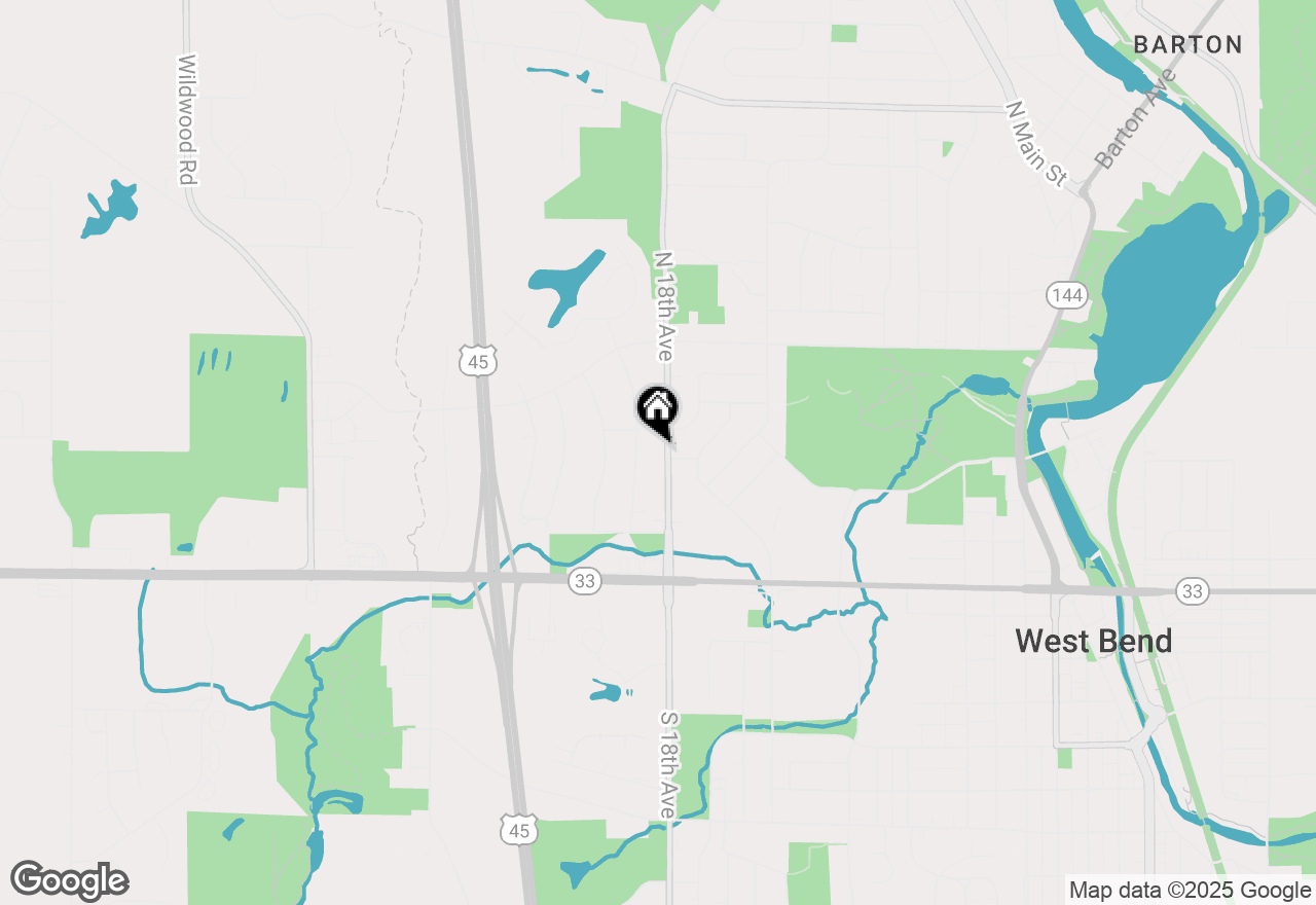 Map of 704 N 18th Ave, West Bend, WI 53090