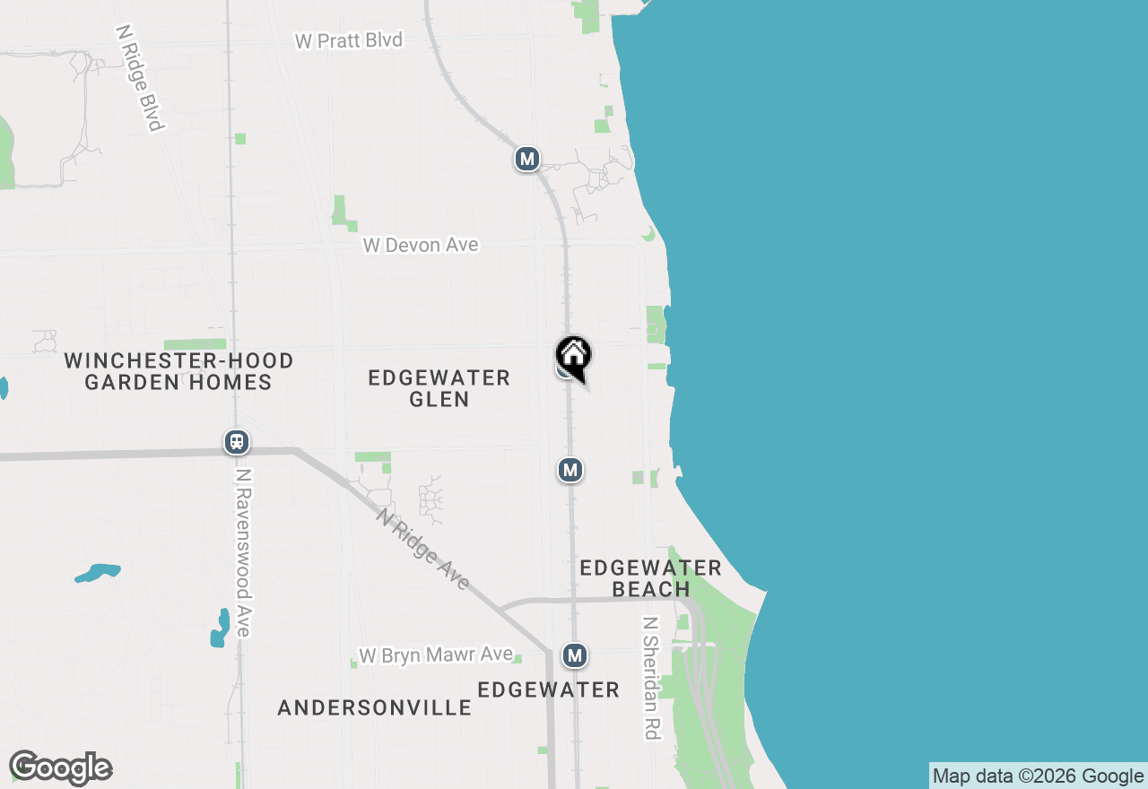 Map of 6118 N Winthrop Avenue #1W, Chicago, IL 60660