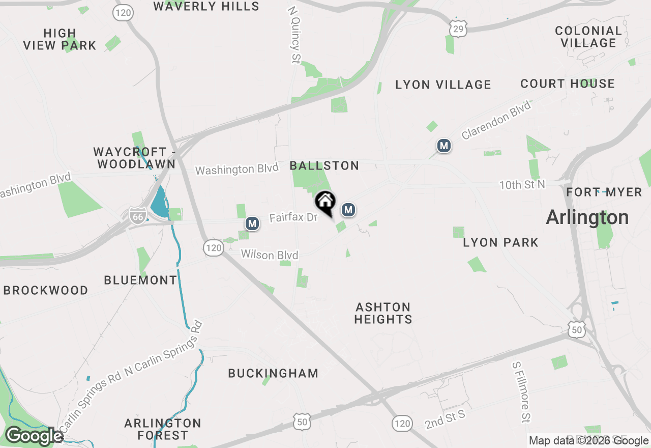 Map of 3800 Fairfax Drive #807, Arlington, VA 22203