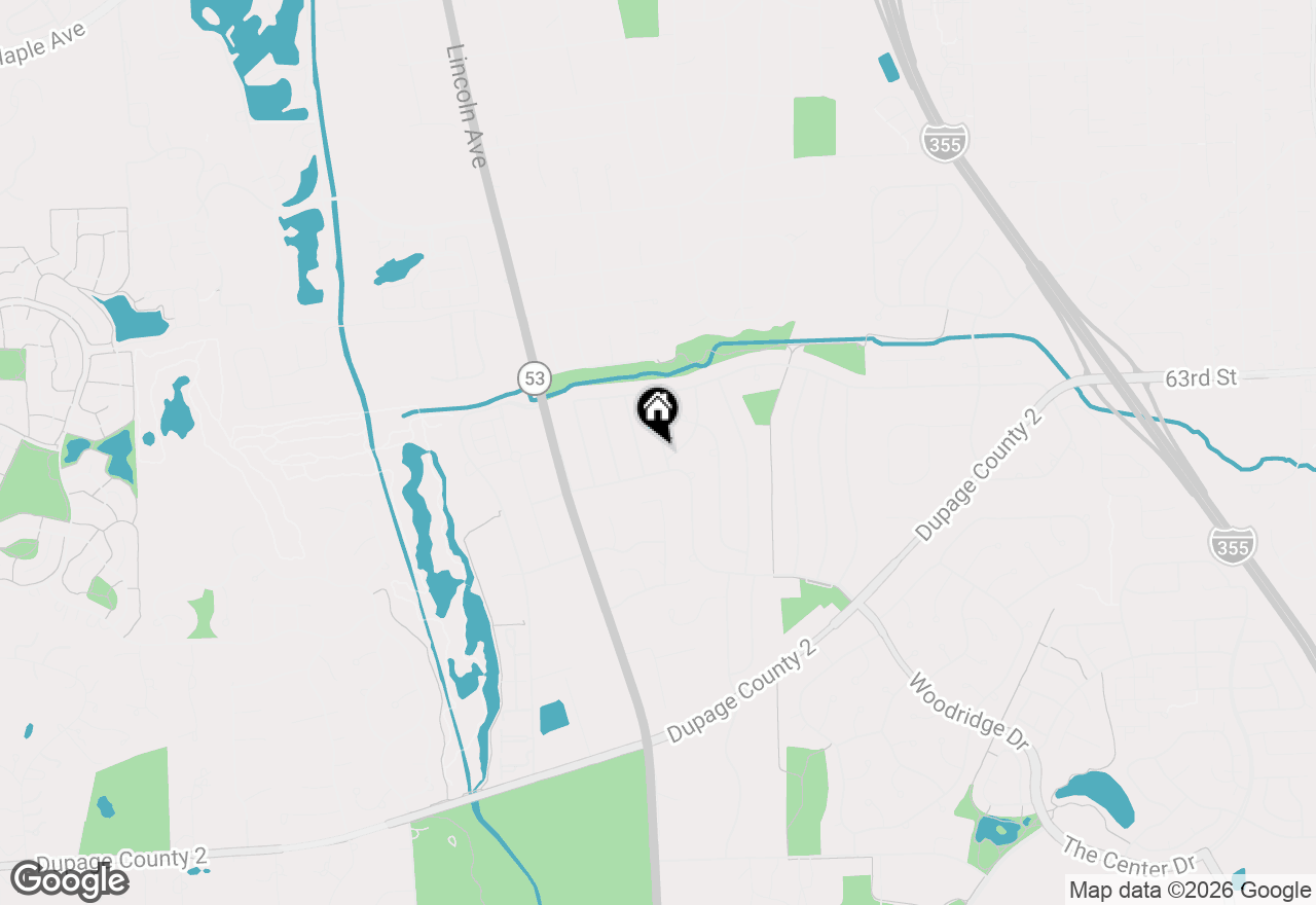 Map of 6418 Bradley Drive, Woodridge, IL 60517