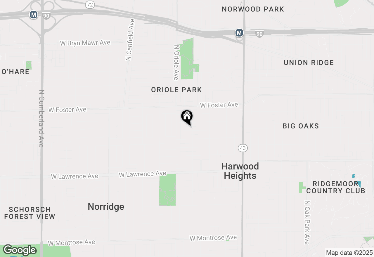 Map of 7516 W Winnemac Avenue, Harwood Heights, IL 60706