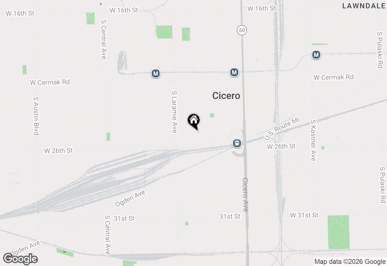 Map of 5047 W 25th Street, Cicero, IL 60804