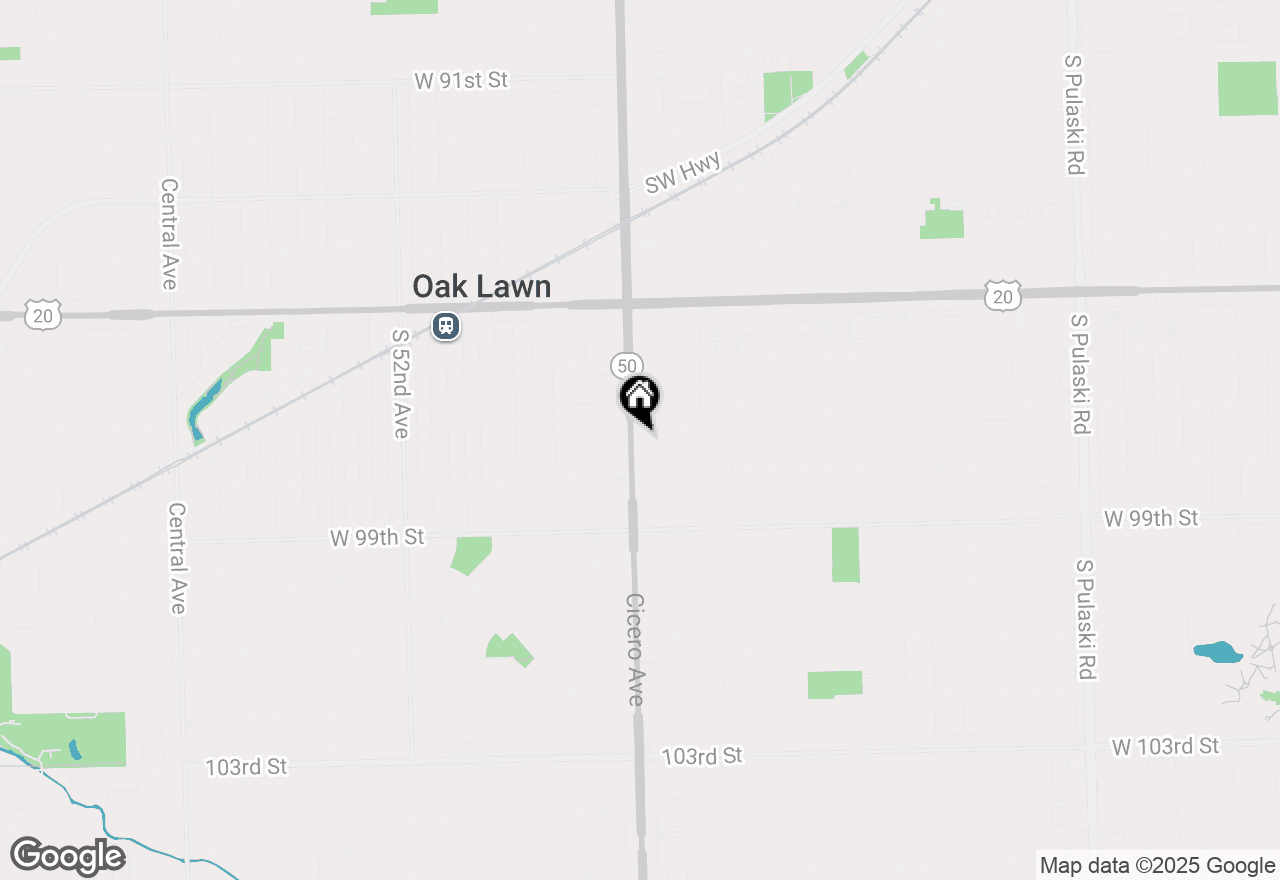 Map of 9721 S Cicero Avenue #1C, Oak Lawn, IL 60453