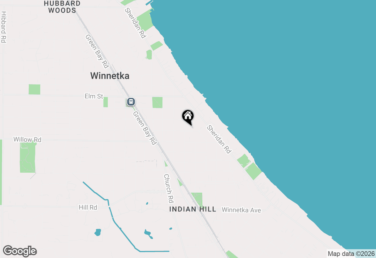 Map of 525 Ash Street, Winnetka, IL 60093