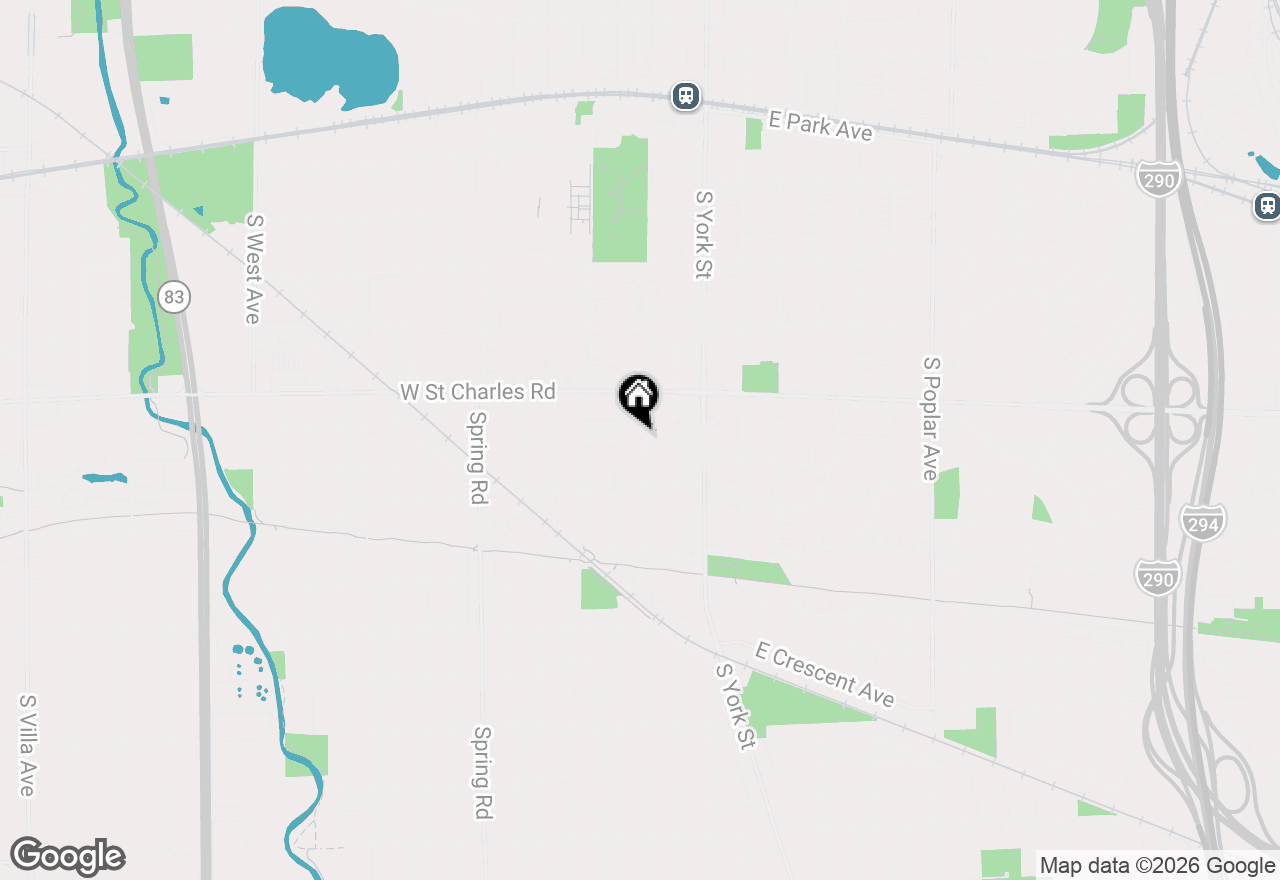 Map of 406 S Cottage Hill Avenue, Elmhurst, IL 60126