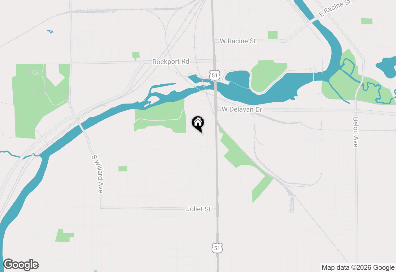 Map of 1128 W State Street, Janesville, WI 53546