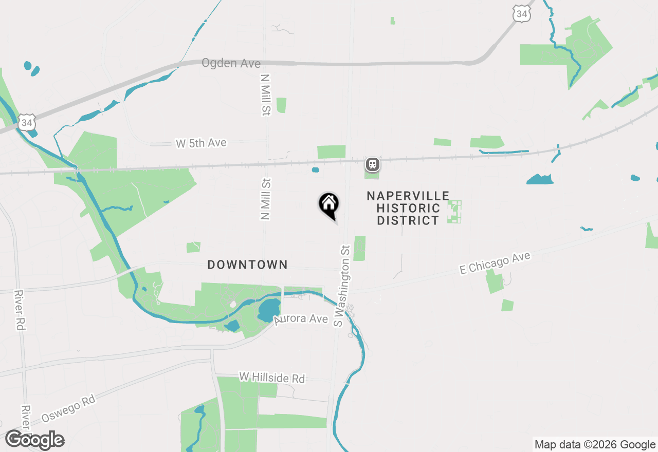 Map of 18 N Main Street, Naperville, IL 60540