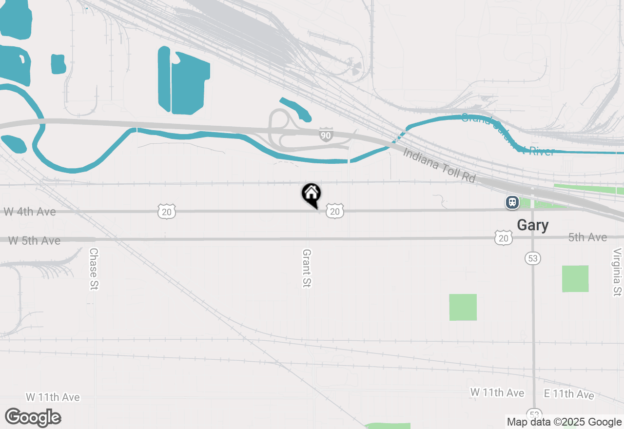 Map of 405 Grant Street, Gary, IN 46404