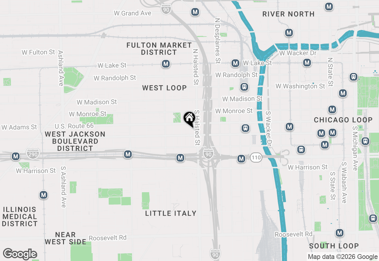 Map of 220 S Green Street #4S, Chicago, IL 60607