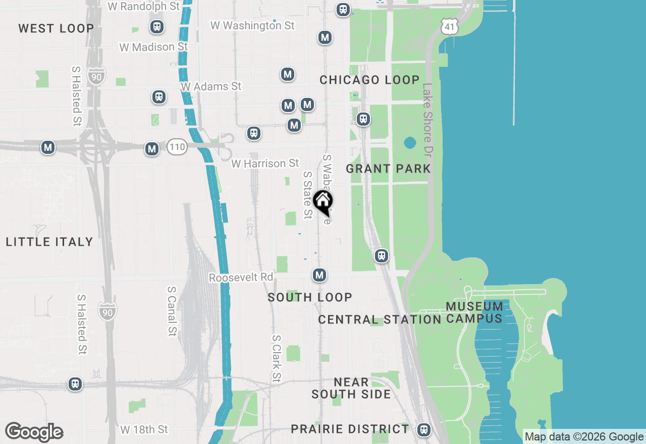Map of 40 E 9th Street #1601, Chicago, IL 60605