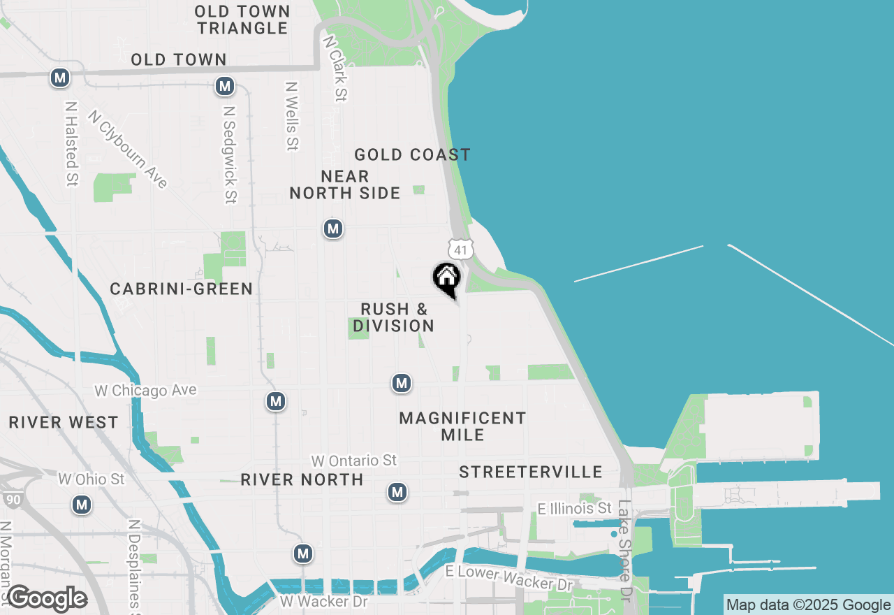 Map of 100 E Walton Place #14A, Chicago, IL 60611