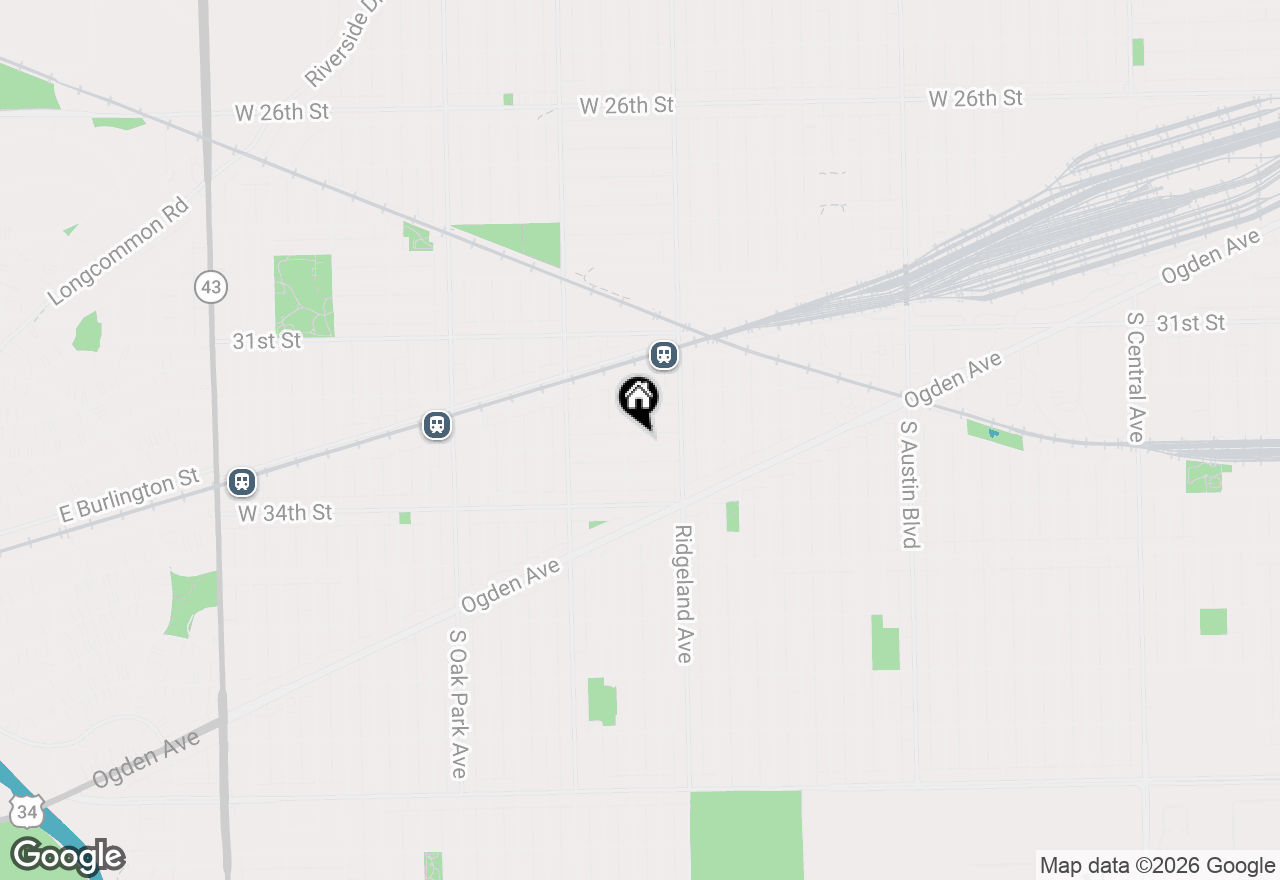 Map of 6437 33rd Street, Berwyn, IL 60402