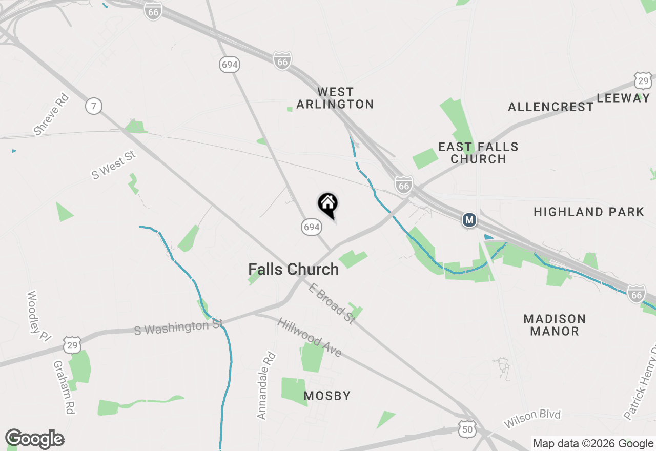 Map of 315 N Maple Avenue, Falls Church, VA 22046