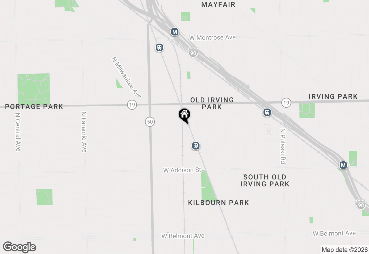 Map of 3821 N Milwaukee Avenue, Chicago, IL 60641