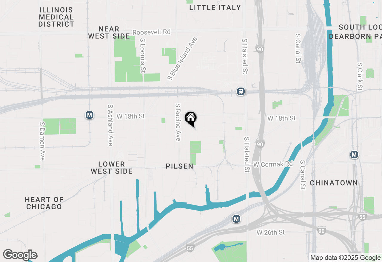 Map of 1909 S May Street #1, Chicago, IL 60608