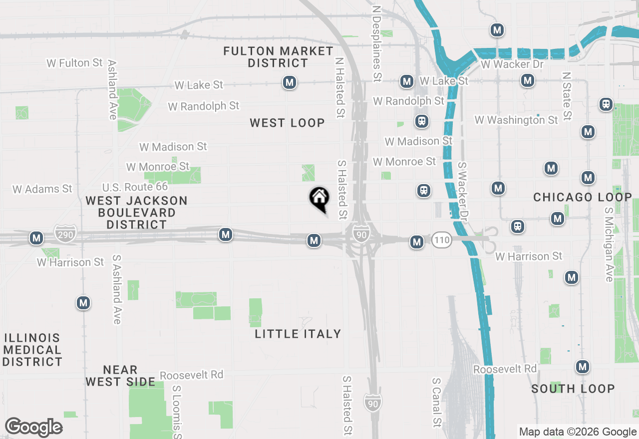Map of 331 S Peoria Street #101, Chicago, IL 60607