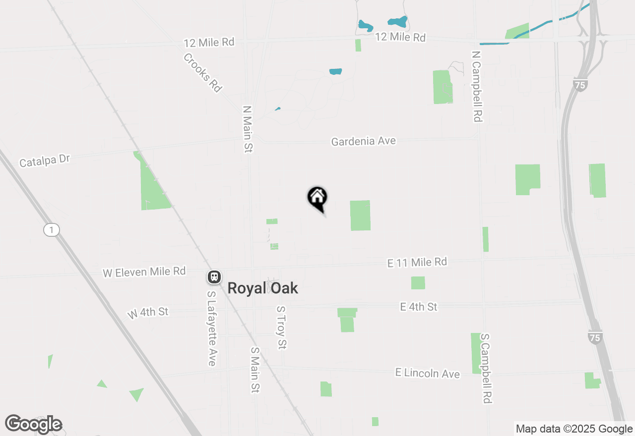 Map of 417 Curry Avenue, Royal Oak, MI 48067