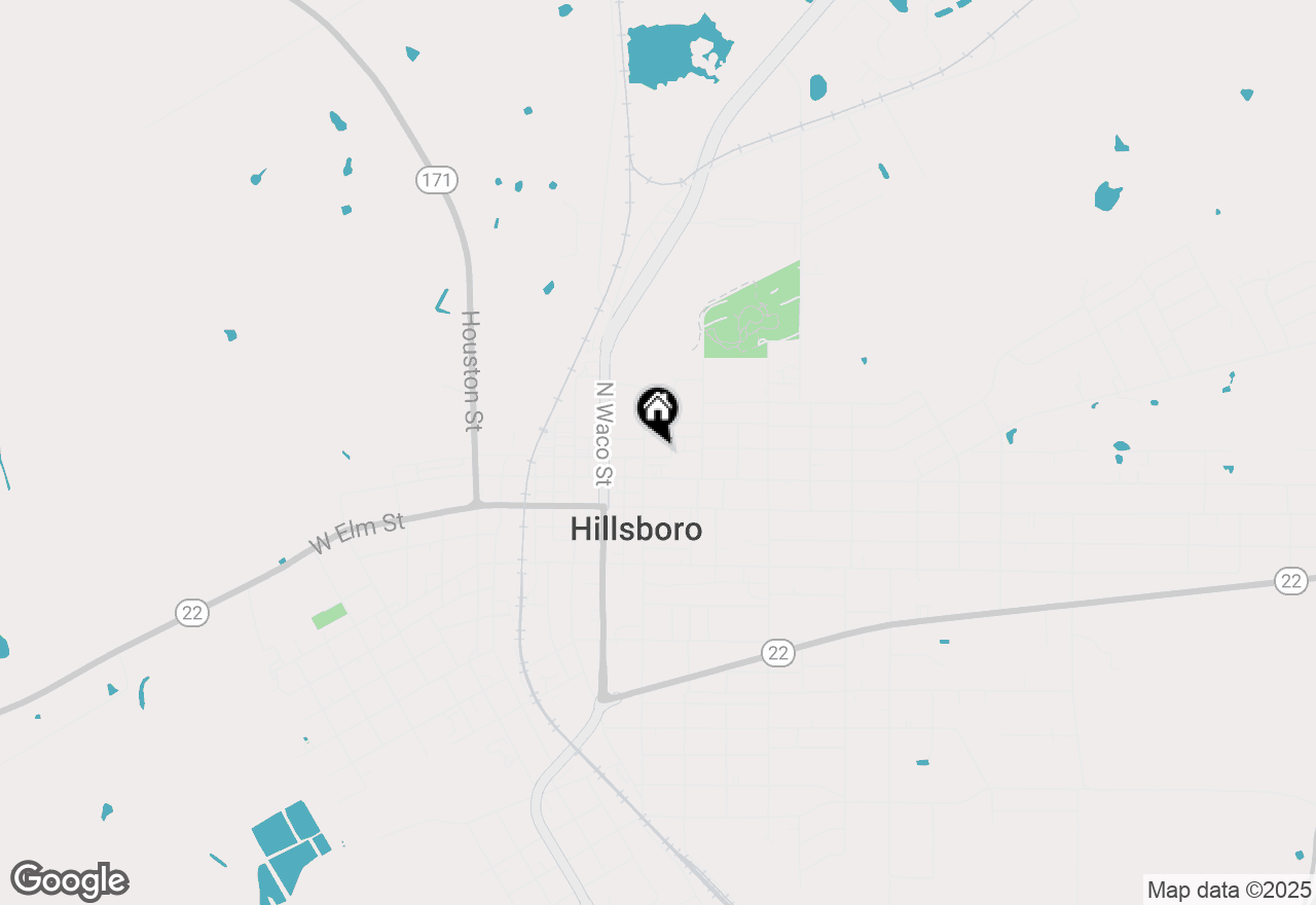 Map of 208 N Church Street, Hillsboro, TX 76645