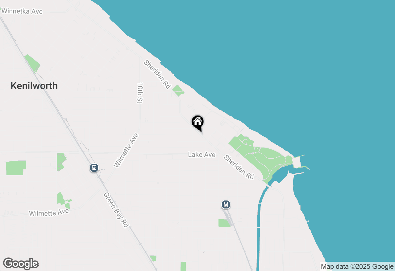 Map of 1025 Sheridan Road, Wilmette, IL 60091