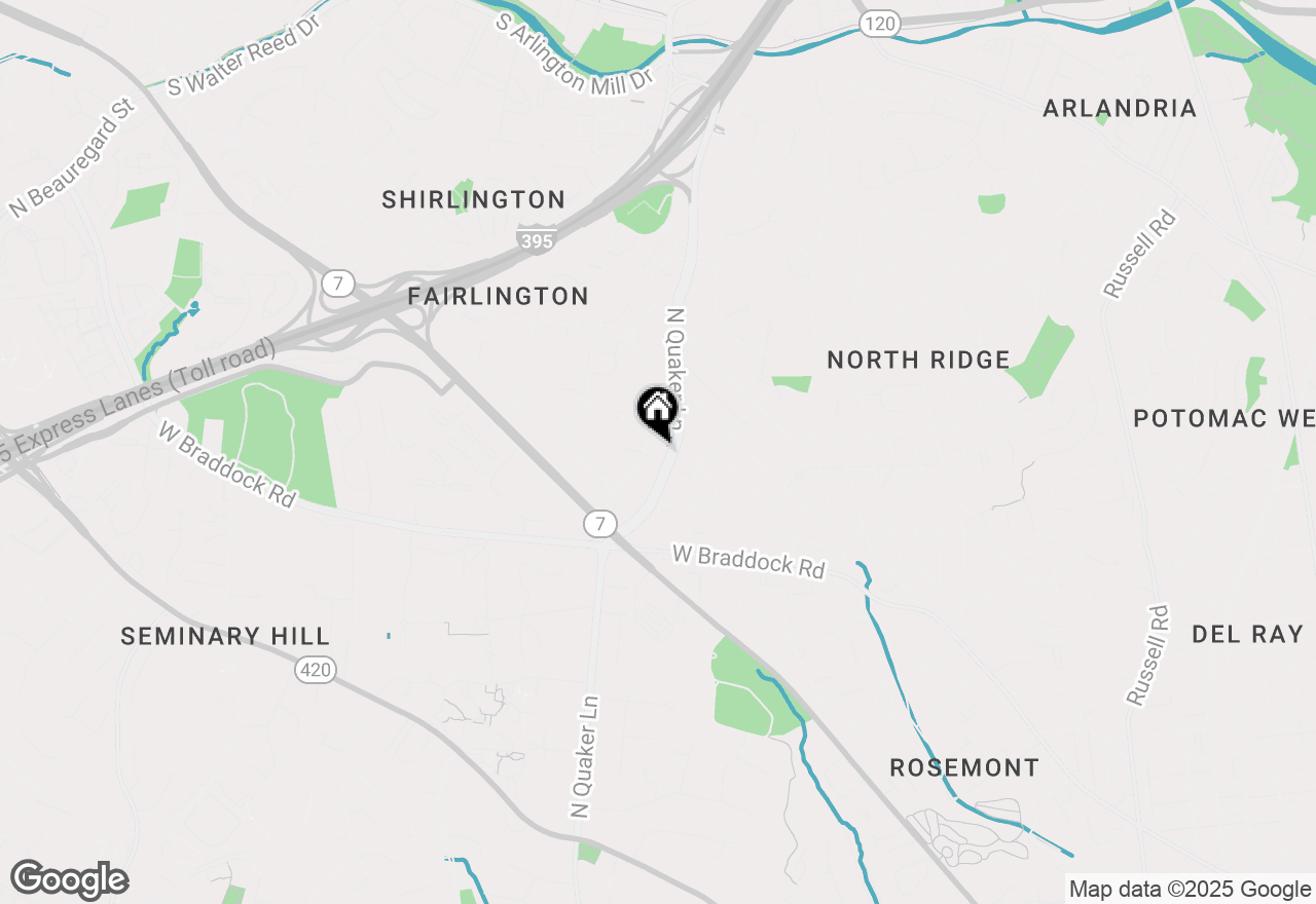 Map of 3539A S Stafford Street, Arlington, VA 22206