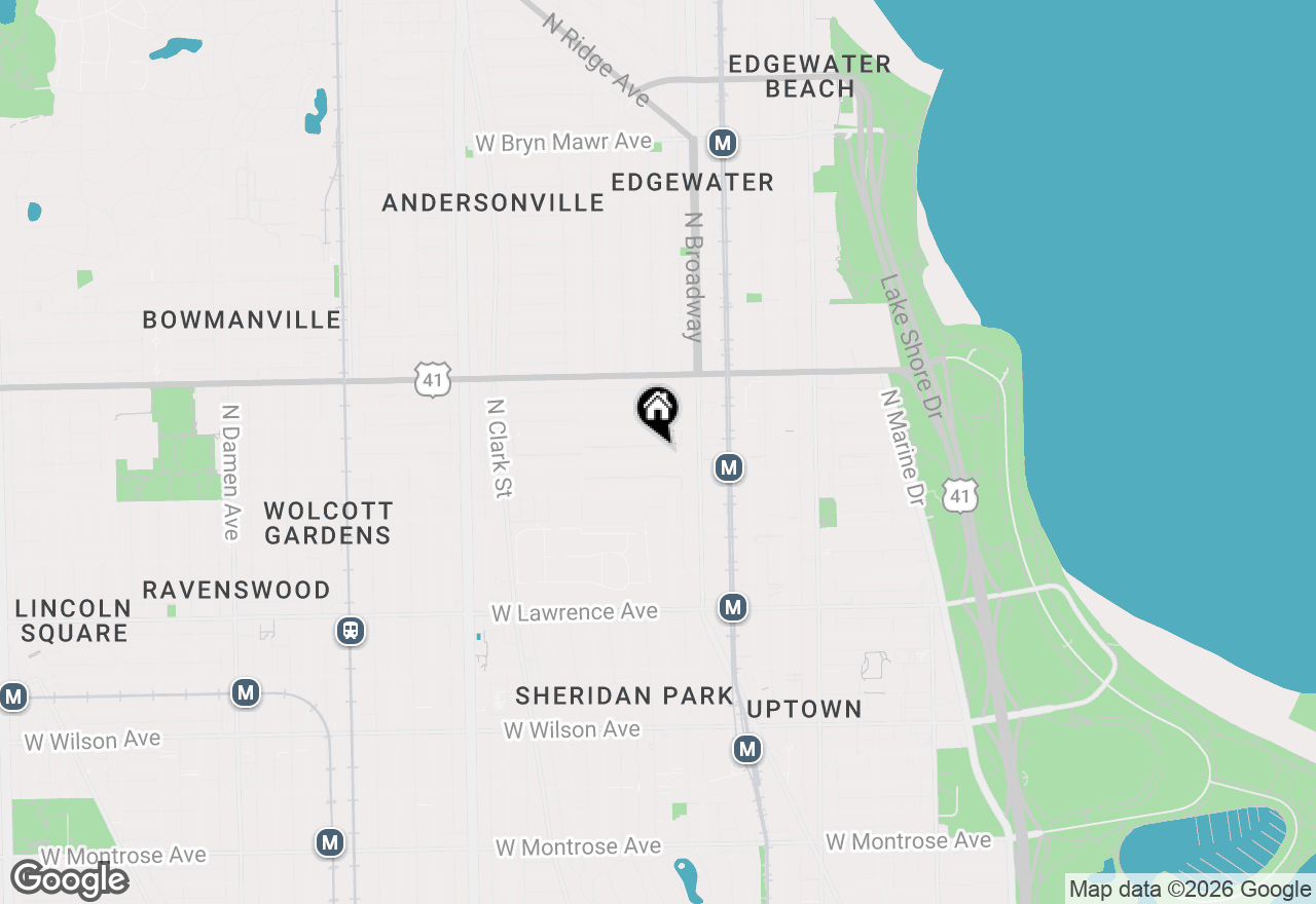 Map of 1242 W Winnemac Avenue, Chicago, IL 60640