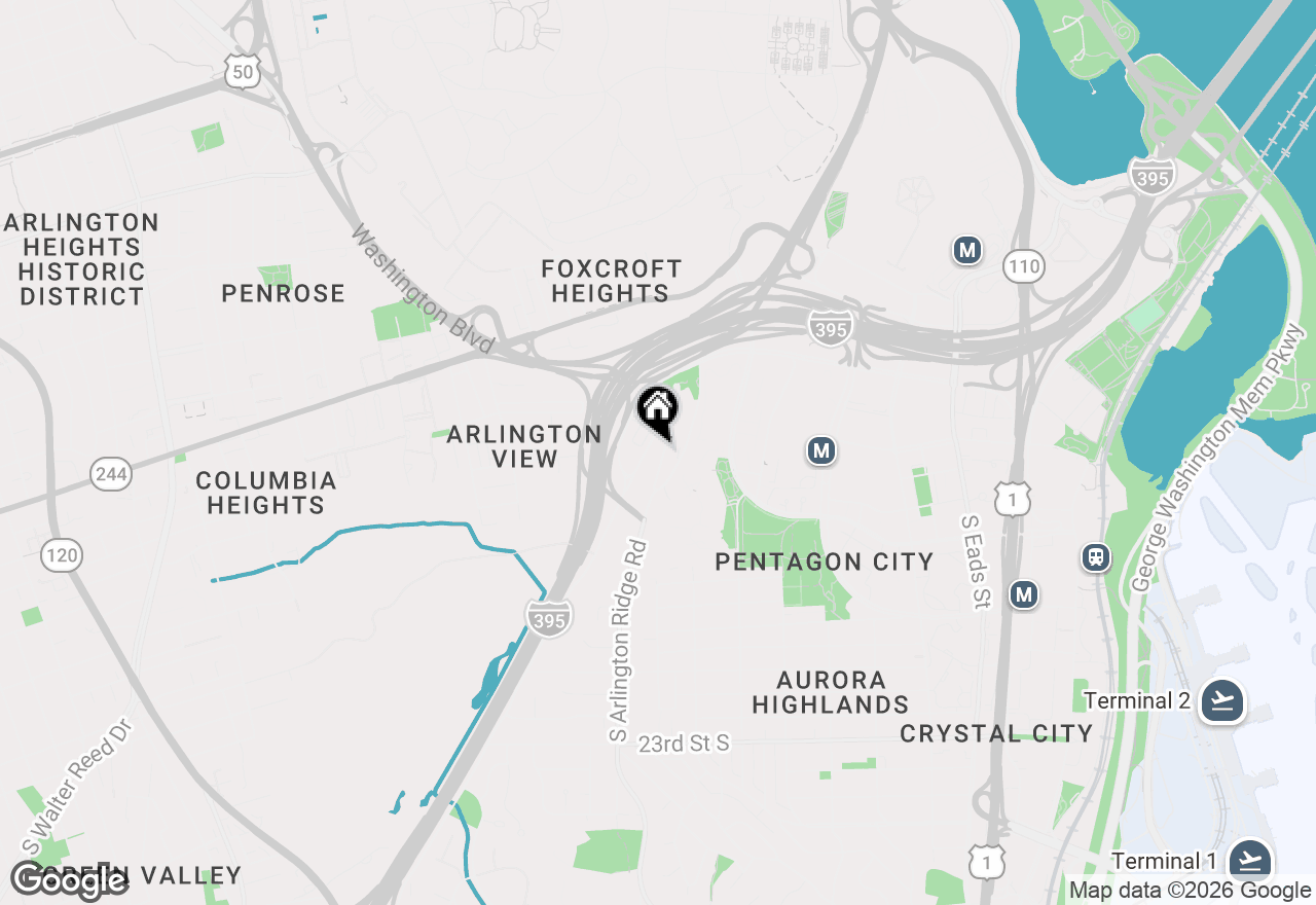 Map of 1200 S Arlington Ridge Road #205, Arlington, VA 22202