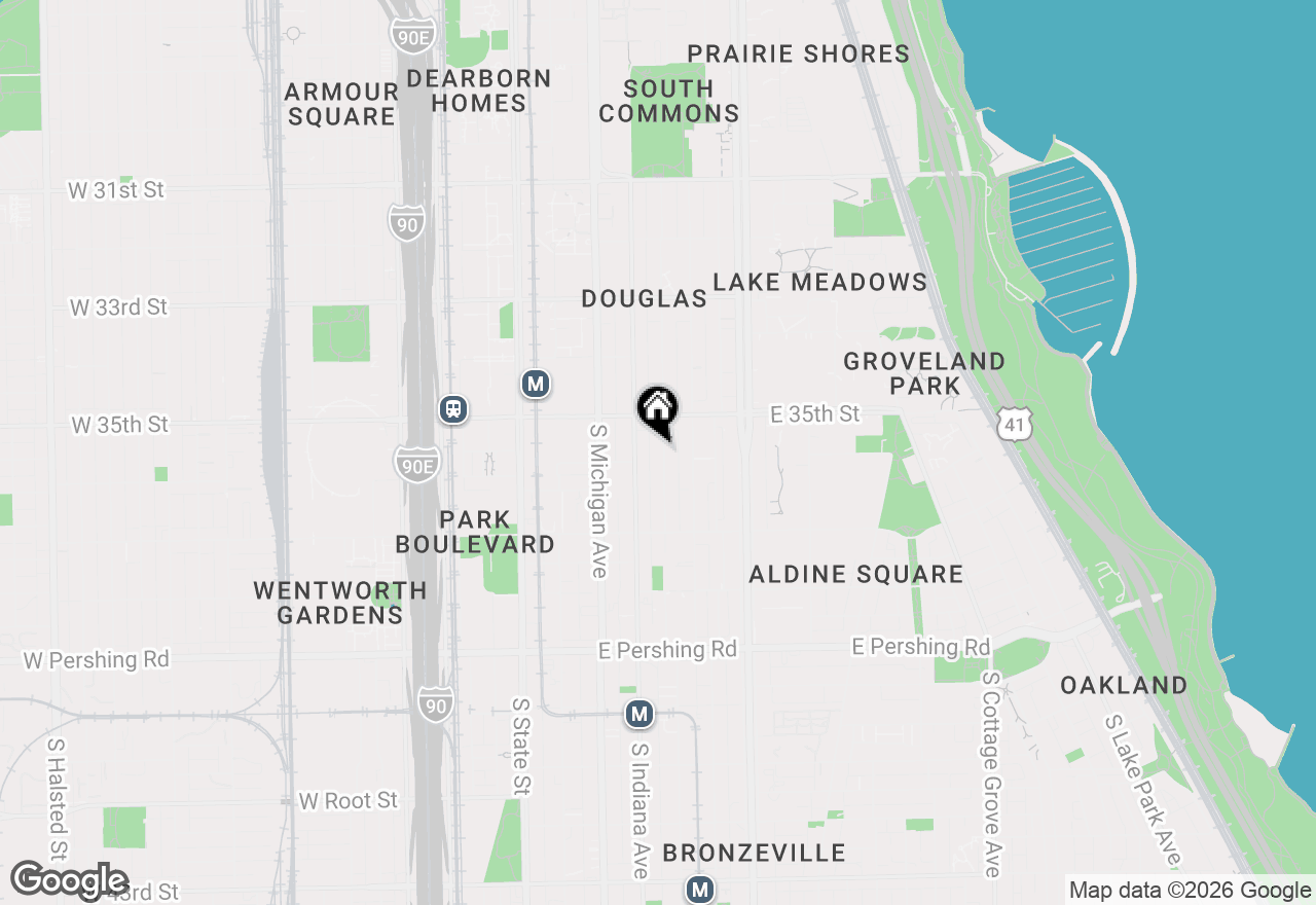 Map of 3536 S Prairie Avenue #1, Chicago, IL 60653